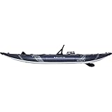 AQUAGLIDE Blackfoot Angler 130 Inflatable 13 FT Kayaks for Adults Packable Family Friendly 1 or 2 Rider Blow Up Technical Kayaking for Recreational Angling Fishing Hunting