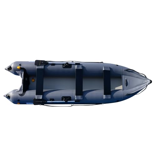 BRIS 14.1ft Inflatable Boat Inflatable Kayak 3 Person Kayak Canoe Fishing poonton Boat