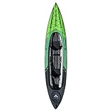 AQUAGLIDE Navarro 145 Convertible Inflatable Kayak with Drop Stitch Floor - 1-3 Person Touring Kayak Without Cover , Green