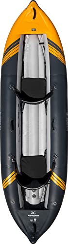 AQUAGLIDE McKenzie 125 Inflatable 12 FT Kayaks for Adults Packable Family Friendly 1 or 2 Rider Blow Up Hybrid Crossover Kayaking for Recreational Angler Fishing Hunting