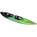 AQUAGLIDE Navarro 145 Convertible Inflatable Kayak with Drop Stitch Floor - 1-3 Person Touring Kayak Without Cover , Green