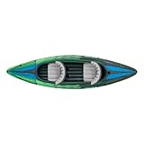 INTEX Challenger Inflatable Kayak Series: Includes Deluxe 86in Kayak Paddles and High-Output Pump – SuperStrong PVC – Adjustable Seat with Backrest – Removable Skeg – Cargo Storage Net