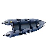 BRIS 14.1ft Inflatable Boat Inflatable Kayak 3 Person Kayak Canoe Fishing poonton Boat