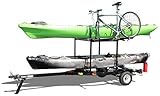 Multi-Sport Multi-Rack Kayak Trailer by Right On Durable Transporting Trailer for Kayaks, Sups, Canoes, Bicycles and More