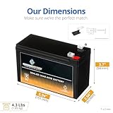 CB CHROMEBATTERY 12V 7AH Sealed Lead Acid (SLA) Rechargeable Battery – F1 Terminal – Deep Cycle Design – for UPS, Alarm Systems, Emergency Lighting, Scooters, Ride-On Toys, Solar & More