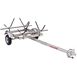 Malone MPG586XJ EcoLight 2 Kayak Trailer with 2 J-Rack Kayak Carriers | 14' / 400 lbs Capacity | Fully Submersible | Marine Grade Galvanized Steel Construction