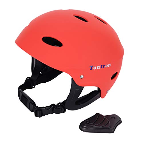 Tontron Kayaking Helmet (Matte Warm Red,Medium)