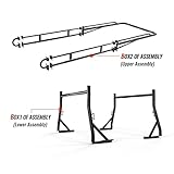 AA-Racks Model X39 Truck Bed Ladder Rack Side Bar with Long Cab Ext (X39-LC-Black)