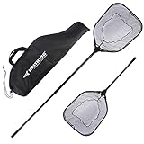 KastKing Madbite Fishing Net Folding Landing Nets, 24 inch Hoop Size(Improved Telescopic Handle)
