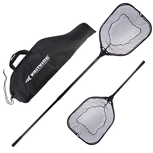 KastKing Madbite Fishing Net Folding Landing Nets, 24 inch Hoop Size(Improved Telescopic Handle)