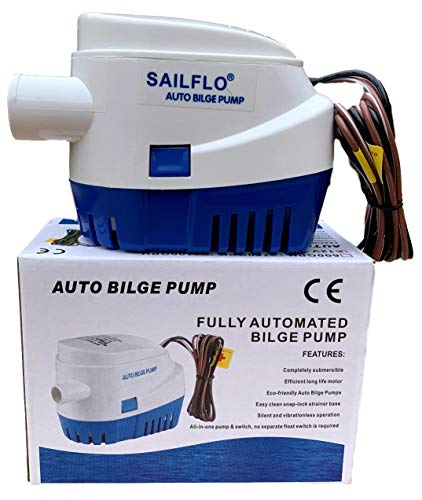 SAILFLO Automatic Bilge Pump for Boats 1100 GPH (1-1/8