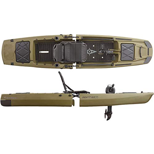 Point 65 Sweden Kingfisher Modular Fishing Kayak, Moss Green