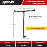 SEEK Steel Load Extender, Vertical or Horizontal Truck Bed Roof Rack E-Z Hitch Mount Cargo Extension 2 Inch Hitch Receiver, Black