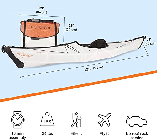 Oru Kayak BayST Folding Portable Lightweight Kayak - High Performance for Fishing, Sailboats and Backcountry Trips