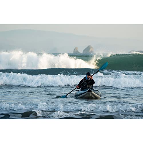 AQUAGLIDE Blackfoot Angler 130 Inflatable 13 FT Kayaks for Adults Packable Family Friendly 1 or 2 Rider Blow Up Technical Kayaking for Recreational Angling Fishing Hunting