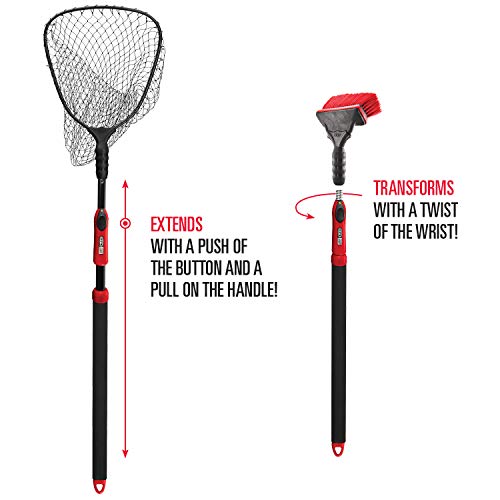 Ego S2 Slider Fishing Net, Ultimate Fishermen’s Tool Telescoping Handle, Replaceable Head, Salt & Freshwater, 2 Year Warranty, 19-21