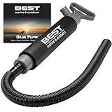 Best Marine and Outdoors Manual Bilge Pump, Portable Hand Water Pumps with 2ft Hose, Kayak & Boat Emergency Accessories, Small, Hand Operated, Suction & Siphon Water Extractor & Removal