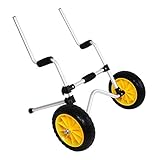 Bonnlo Scupper Kayak Cart Carrier Trolley with NO-Flat Airless Tires Wheels Transport for Sit-On-Top Kayaks