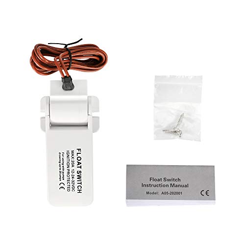 AIRTAK Bilge Pump for Boat DC12V 1500GPH Small Bilge Pump 12 Volt Electric Water Pump Low Noise with The Switch