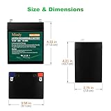 2000 Cycles 12V 6Ah Miady Lithium Iron Phosphate Battery, Rechargeable LiFePo4 Battery, Low Self-Discharge and Light Weight, for Kid Scooters, Fios Replacement Battery