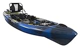 perception Pescador Pilot 12 | Sit on Top Fishing Kayak with Pedal Drive | Adjustable Lawn Chair Seat and Tackle Storage Areas | 12' | Sonic Camo