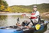 perception Pescador Pilot 12 | Sit on Top Fishing Kayak with Pedal Drive | Adjustable Lawn Chair Seat and Tackle Storage Areas | 12' | Sonic Camo