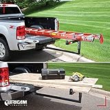 SEEK Steel Load Extender, Vertical or Horizontal Truck Bed Roof Rack E-Z Hitch Mount Cargo Extension 2 Inch Hitch Receiver, Black