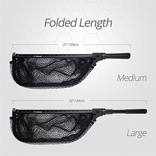 KastKing Madbite Fishing Net Folding Landing Nets, 24 inch Hoop Size(Improved Telescopic Handle)