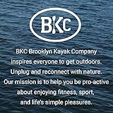 BKC SK287 Angler Touring Kayak – 14.75-Foot Solo Distance Sit-in Travel Kayak for Open Water Paddling, Collapsible Paddle Included