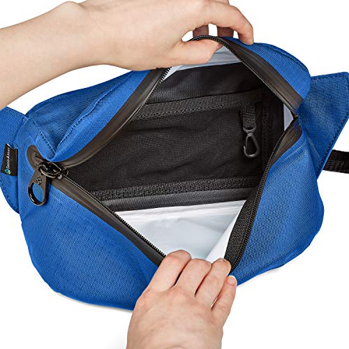 Skog Å Kust FannySåk Airtight & Waterproof Floating Waist Bag | for Kayaking, Rafting, Boating, Swimming, Camping, Hiking, Beach, Fishing | Blue