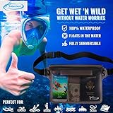 AiRunTech Waterproof Fanny Pack,Waterproof Pouch for Phone Passport Wallet Purse with Waist Strap,Floating Waterproof Bags for Travel Beach Swimming Kayaking Boating Pool Accessories