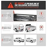 AA-Racks Model APX25 Extendable Aluminum Pick-Up Truck Ladder Rack (No Drilling Required) - Sandy Black