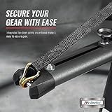 AA-Racks Model APX25 Extendable Aluminum Pick-Up Truck Ladder Rack (No Drilling Required) - Sandy Black