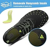 Mishansha Mens Womens Water Shoes Quick Dry Barefoot for Swim Diving Surf Aqua Sports Pool Beach Walking Yoga Black 9.5