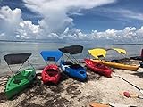 Adventure Canopies Kayak Sun Shade - 10 Foot & Larger Kayaks (Wicked Black, Tarpon: Sit-On w/seat Above top Edge of Kayak)