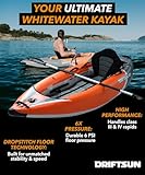 Driftsun Rover Inflatable Kayak - White Water Kayaks for 1 and 2 Person, High Pressure Dropstitch Floor Kayak for Adults with Padded Seats, Action Cam Mount, Aluminum Paddles and Quick Inflate Pump
