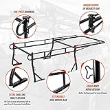 AA-Racks Model X39 Truck Bed Ladder Rack Side Bar with Long Cab Ext (X39-LC-Black)