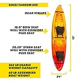 Ocean Kayak Malibu Two Tandem Sit-On-Top Recreational Kayak (Sunrise, 12-Feet)