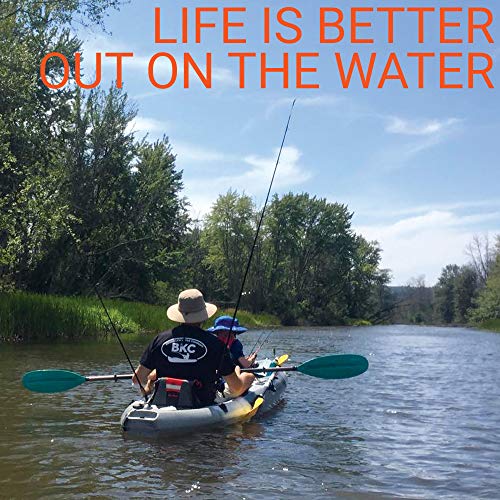 BKC TK181 Angler 12-Foot, 8 inch Tandem 2 or 3 Person Sit On Top Fishing Kayak w/Padded Seats and Paddles