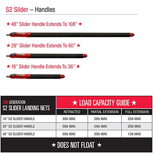 Ego S2 Slider Fishing Net, Ultimate Fishermen’s Tool Telescoping Handle, Replaceable Head, Salt & Freshwater, 2 Year Warranty, 19-21