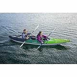 AQUAGLIDE Navarro 145 Convertible Inflatable Kayak with Drop Stitch Floor - 1-3 Person Touring Kayak Without Cover , Green