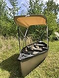 Beige 2' by 5' Sun Shade/Canopy/Umbrella for Canoe/Kayak by Cypress Rowe Outfitters, Blocks UV, Rain