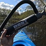 Best Marine and Outdoors Manual Bilge Pump, Portable Hand Water Pumps with 2ft Hose, Kayak & Boat Emergency Accessories, Small, Hand Operated, Suction & Siphon Water Extractor & Removal