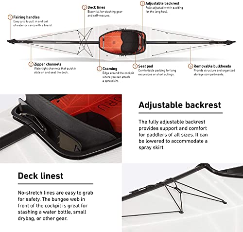 Oru Kayak BayST Folding Portable Lightweight Kayak - High Performance for Fishing, Sailboats and Backcountry Trips