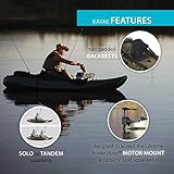 Lifetime Sport Fisher Single or Tandem Kayak, 10 Feet, Olive Green