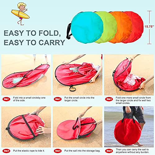 Cozylive, Large 46In Kayak Downwind Sail, Inflatable KayakBoat Tandem Kayak Paddle Accessories,Instant Popup Sail with Kayak Downwind Wind Sail Clear Window and Storage Bag,Compact & Portable, Green