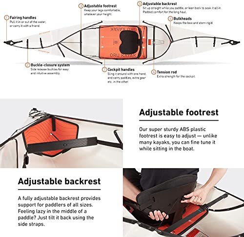 Oru Kayak Beach Folding Portable Lightweight Kayak - for Day Trips, Picnics, and Casual Fun with Family and Friends