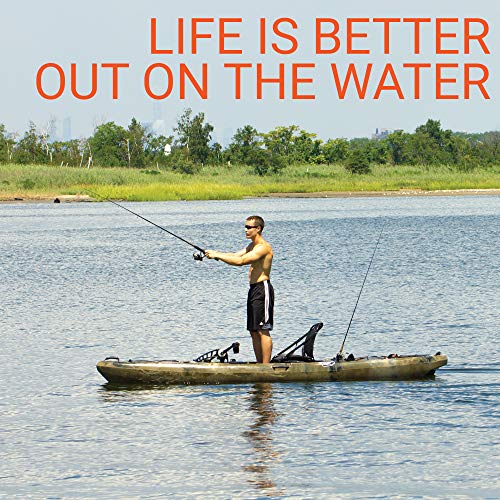 Brooklyn Kayak Company BKC UH-PK13 Pedal Drive Solo Traveler 13 Foot Kayak - Pedal Propeller Drive Single Sit On Top Fishing Kayak with Rudder Control (Camo)