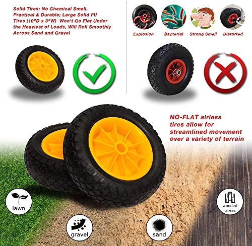 Bonnlo Scupper Kayak Cart Carrier Trolley with NO-Flat Airless Tires Wheels Transport for Sit-On-Top Kayaks