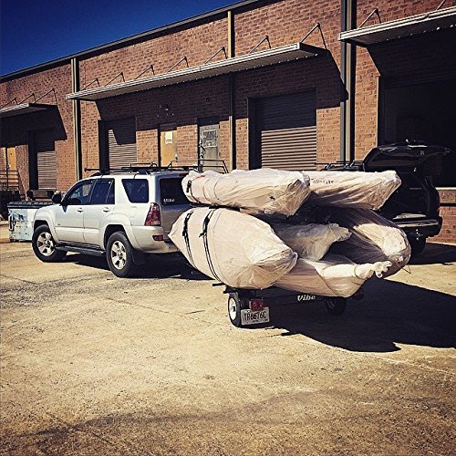 Multi-Sport Multi-Rack Kayak Trailer by Right On Durable Transporting Trailer for Kayaks, Sups, Canoes, Bicycles and More